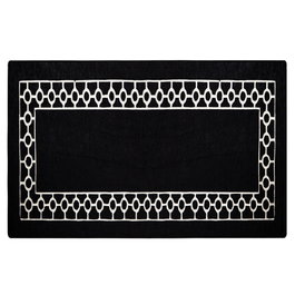 Conceptum Alfombra de Pasillo Bague Blanco y Negro 100x200 cm